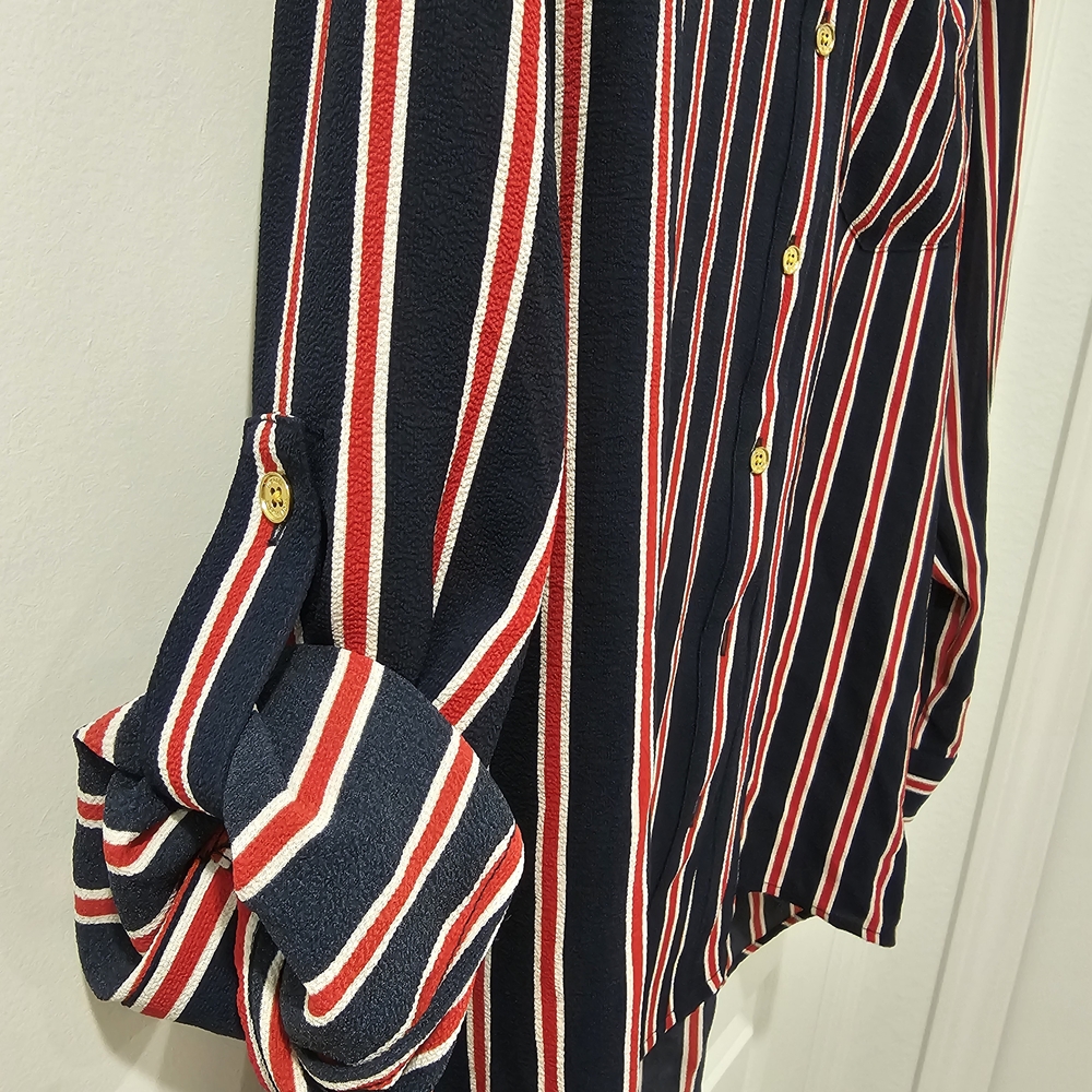 Striped Button-Up Shirt - Picture 2 of 2